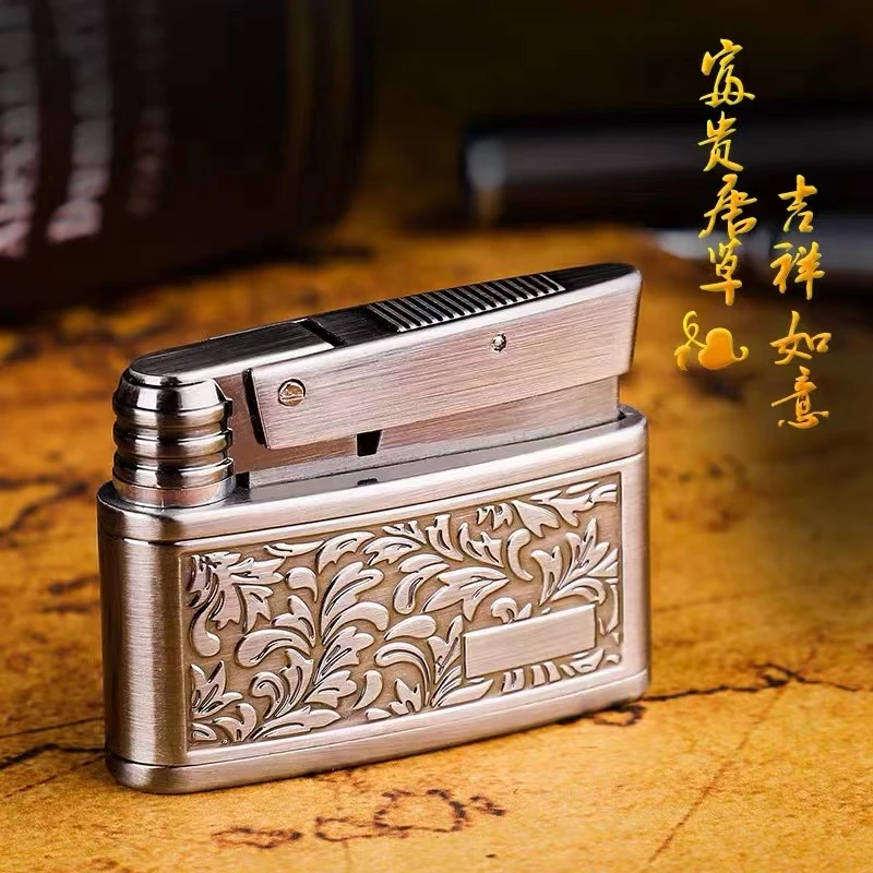 中邦658JOBON磕头机防风复古老式个性按压磕头机钛合金打火煤油机