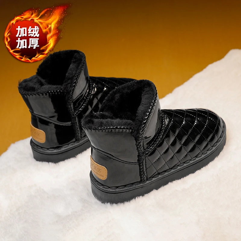 回力瑞冬季新款加绒加厚保暖雪地靴男士居家外穿抗冻抗寒防滑耐磨