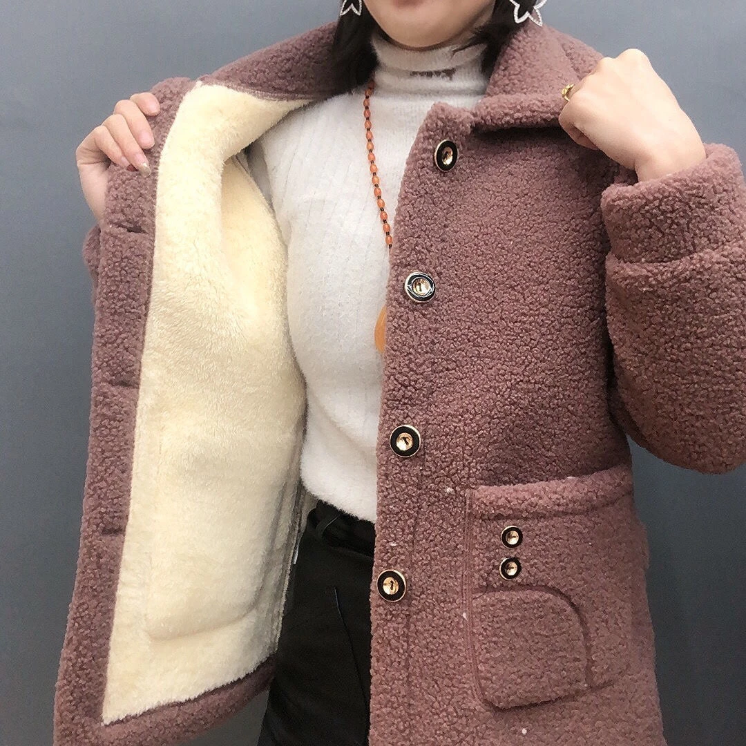 秋冬厚外套中老加加厚中年上衣女外套妈妈装冬季时尚女洋气双扣