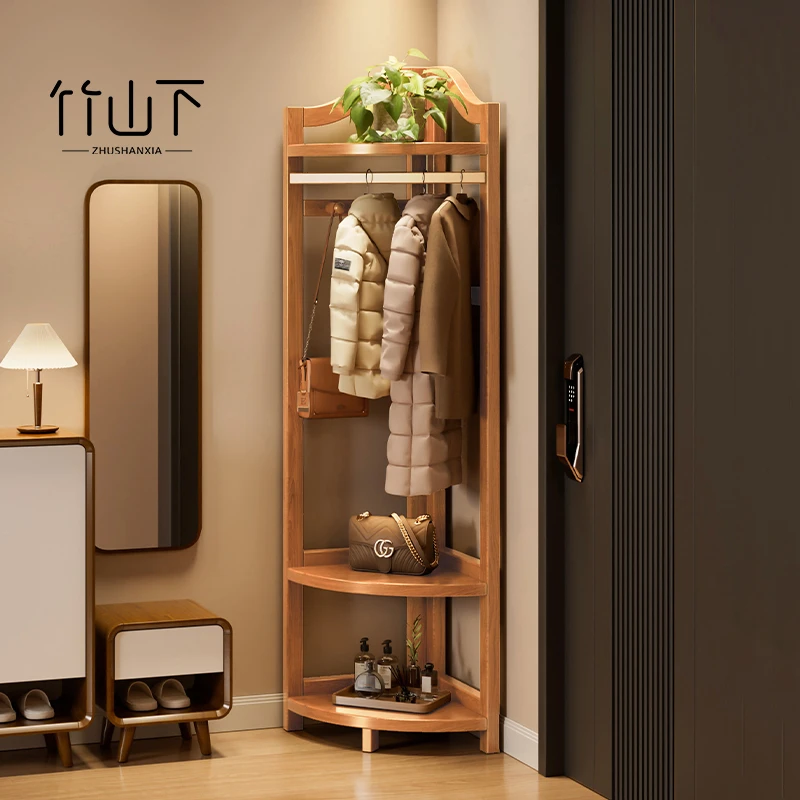 衣帽架落地卧室挂衣架家用客厅简约创意立式衣服架简易北欧衣架子