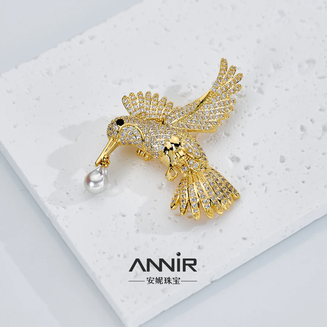 爆闪“报喜鸟”海水Akoya胸针 7-8mm 1268H00DY