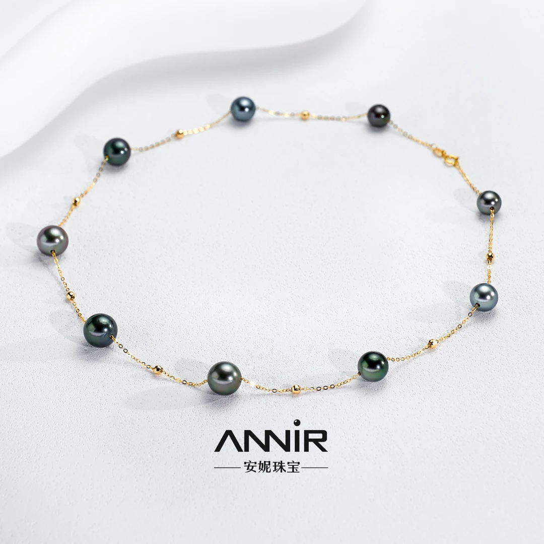 大溪地满天星加粗金链（9颗）8-11mm 18K金 1593H00DY