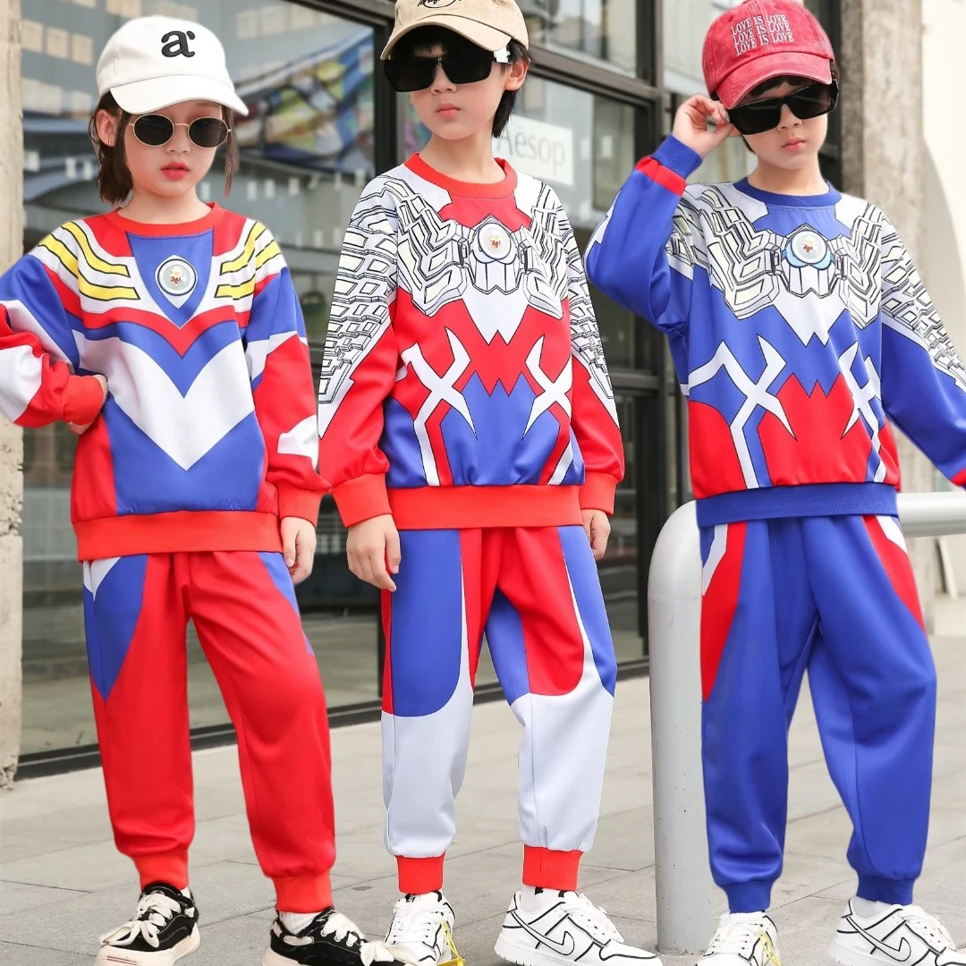 奥特曼套装春秋男童秋装生日礼物长袖速干男女学生服运动套装秋季