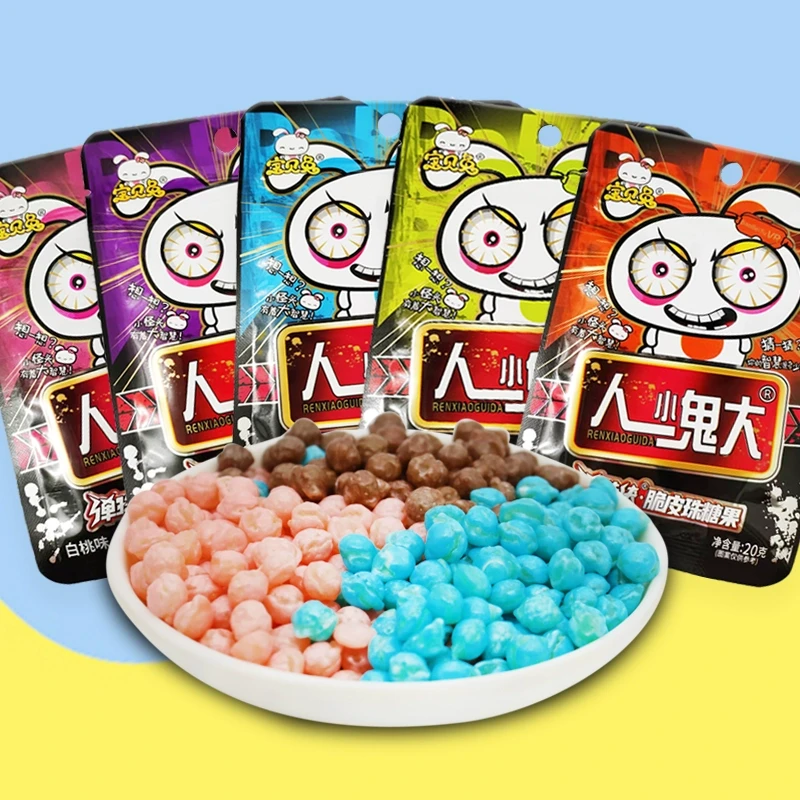 人小鬼大糖酸糖多口味混合味儿时怀旧小孩吃的糖果软糖儿童搞怪零