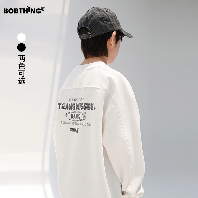 男童前后字母加厚长袖t恤儿童春秋打底衫圆领体恤潮童装百搭上衣