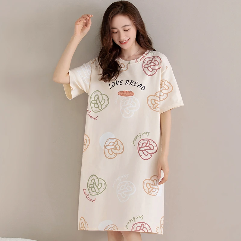 夏季薄款睡裙女纯棉中长款公主风仙女少女睡衣裙子韩国甜美居家裙