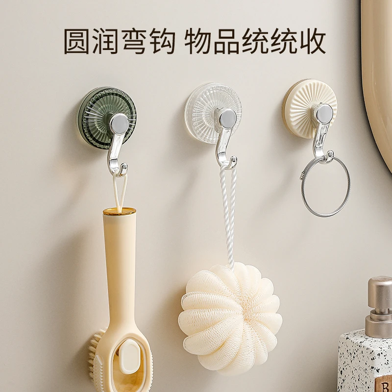 强力吸盘挂钩免打孔浴室门后无痕真空粘胶可爱创意毛巾挂衣粘钩