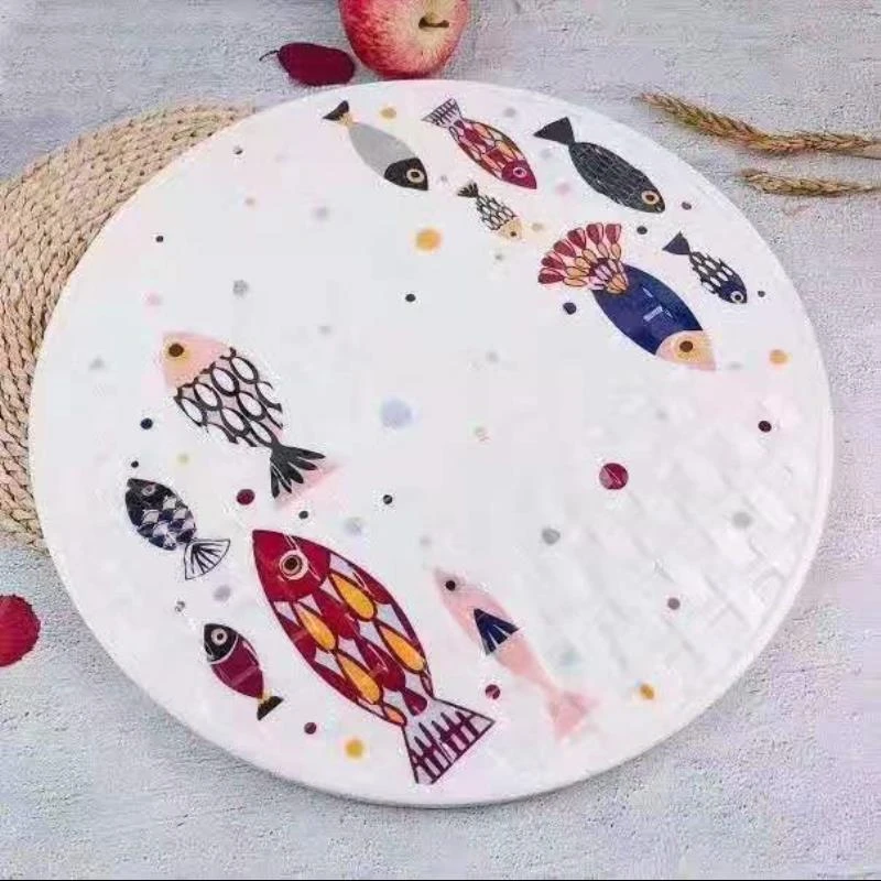 密胺放饺子包子托盘盖帘饺子帘子家用竹制篦子水饺子垫盖垫盘圆形