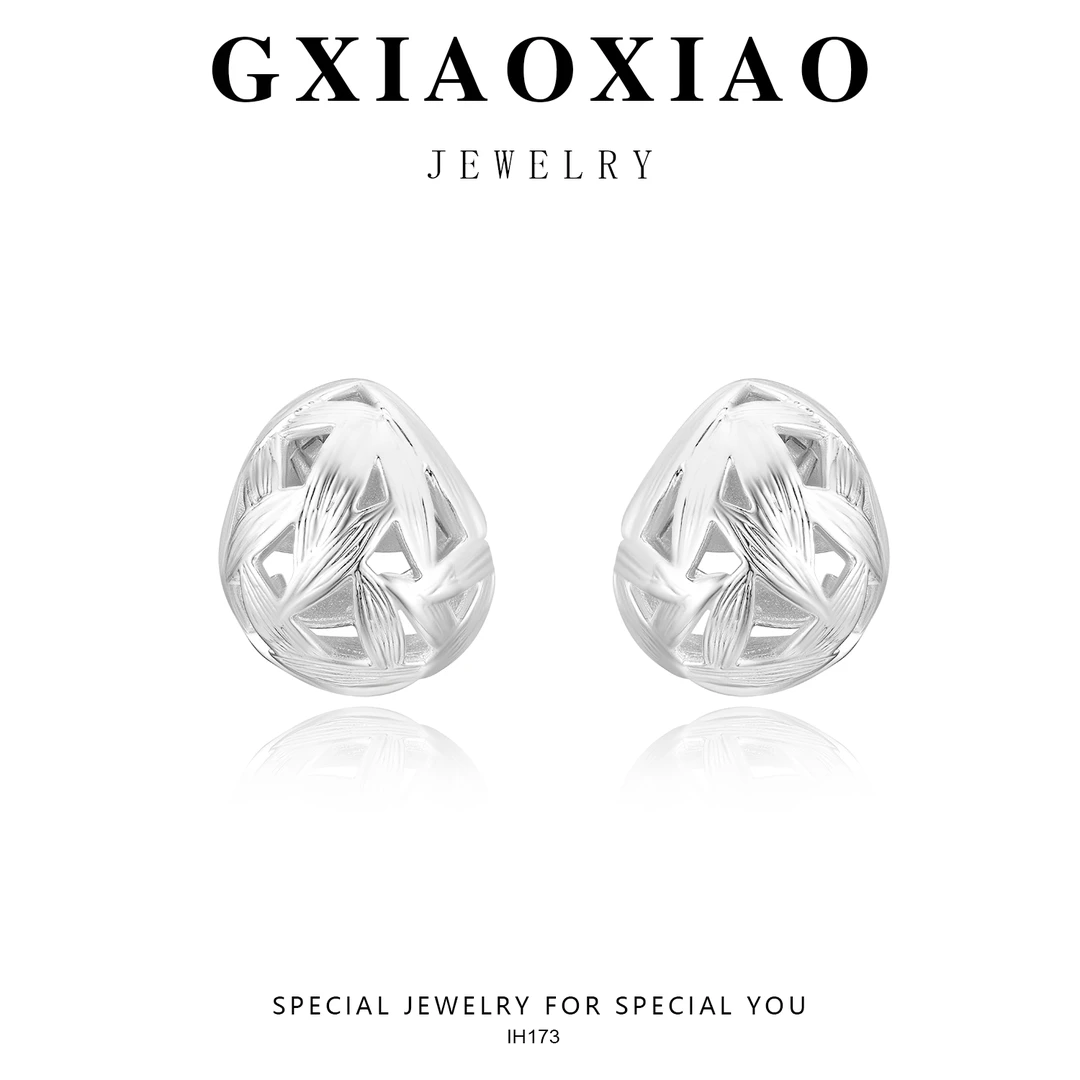 铜合金耳饰 GXX  設計师小众ins冷淡风耳环女款 IH173【春日花花】