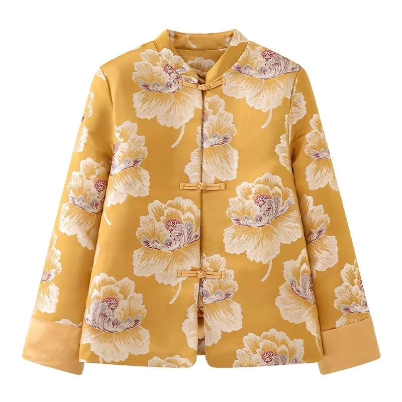 轻奢！新中式国风短外套2025春秋新款女装上衣复古时尚秋冬棉服