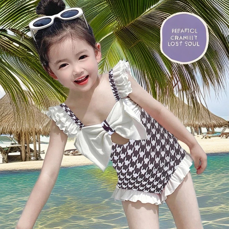 儿童泳衣宝宝女孩式女款女童泳装温泉游女童女童游泳6-12岁潮款