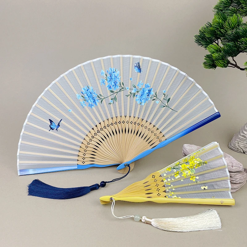 木木夕高颜值小清新扇子折扇新中式国风汉服旗袍古风便携小折叠扇