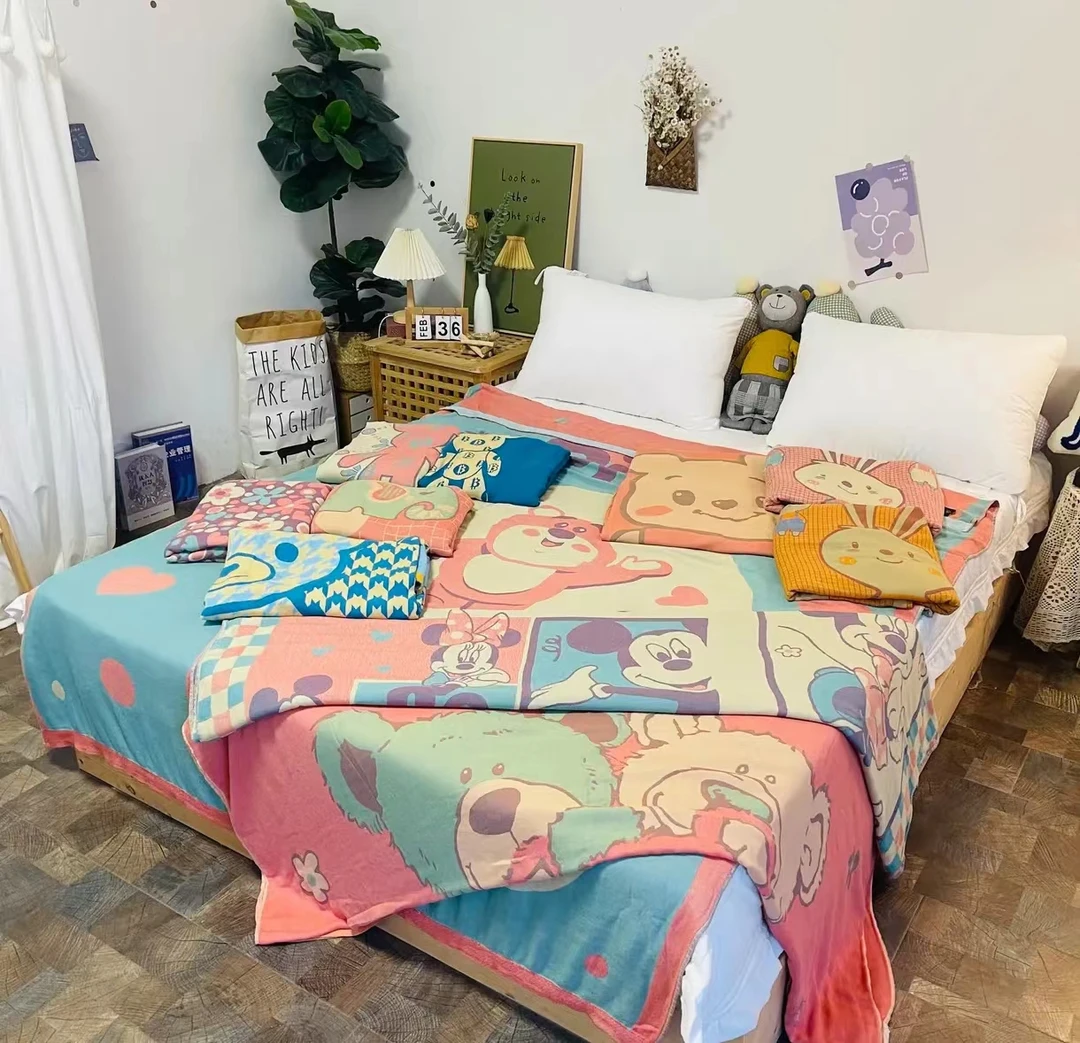 150*200cm不挑花竹棉毯子一条