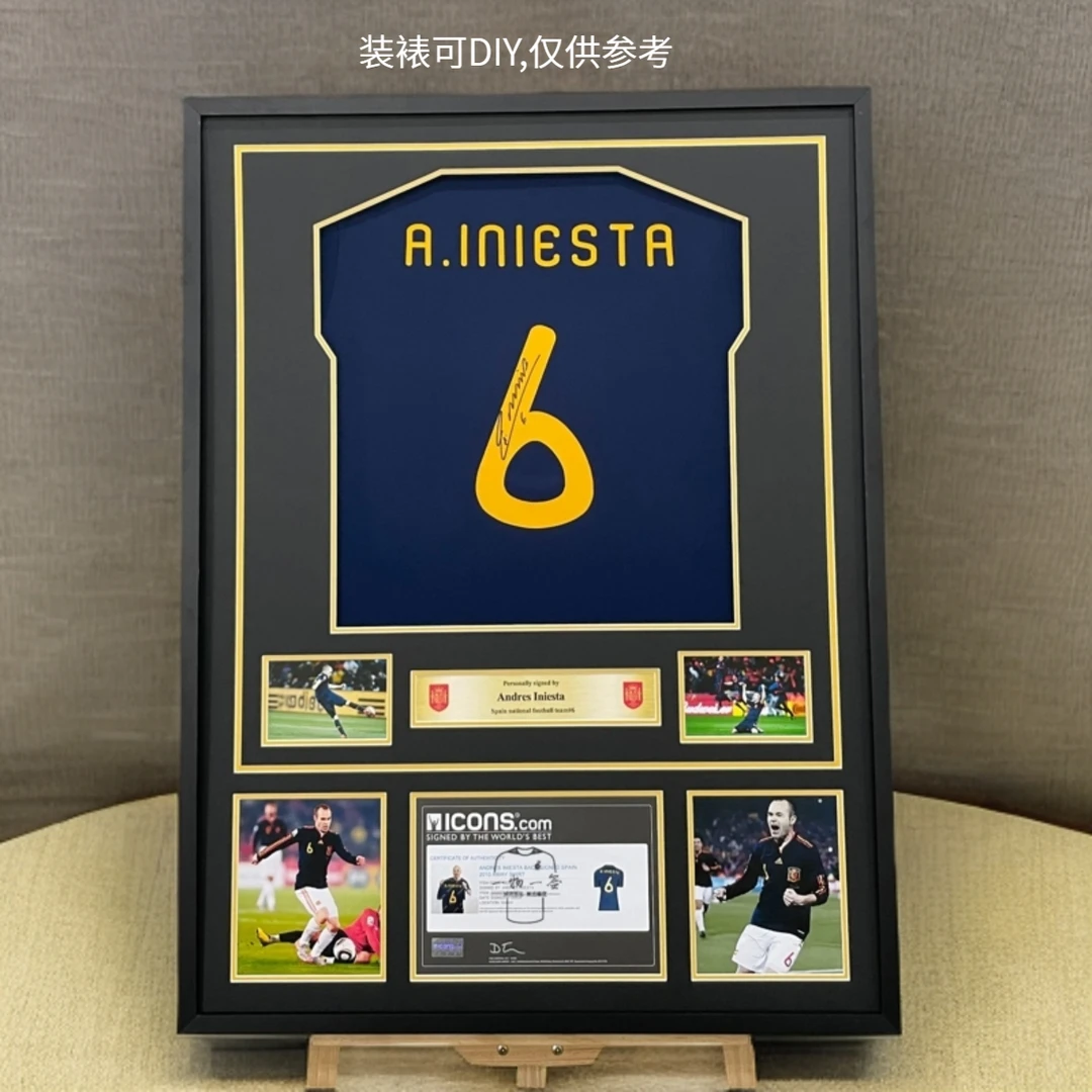 伊涅斯塔签名球衣西班牙2010客场球衣（含ICONS证书）
