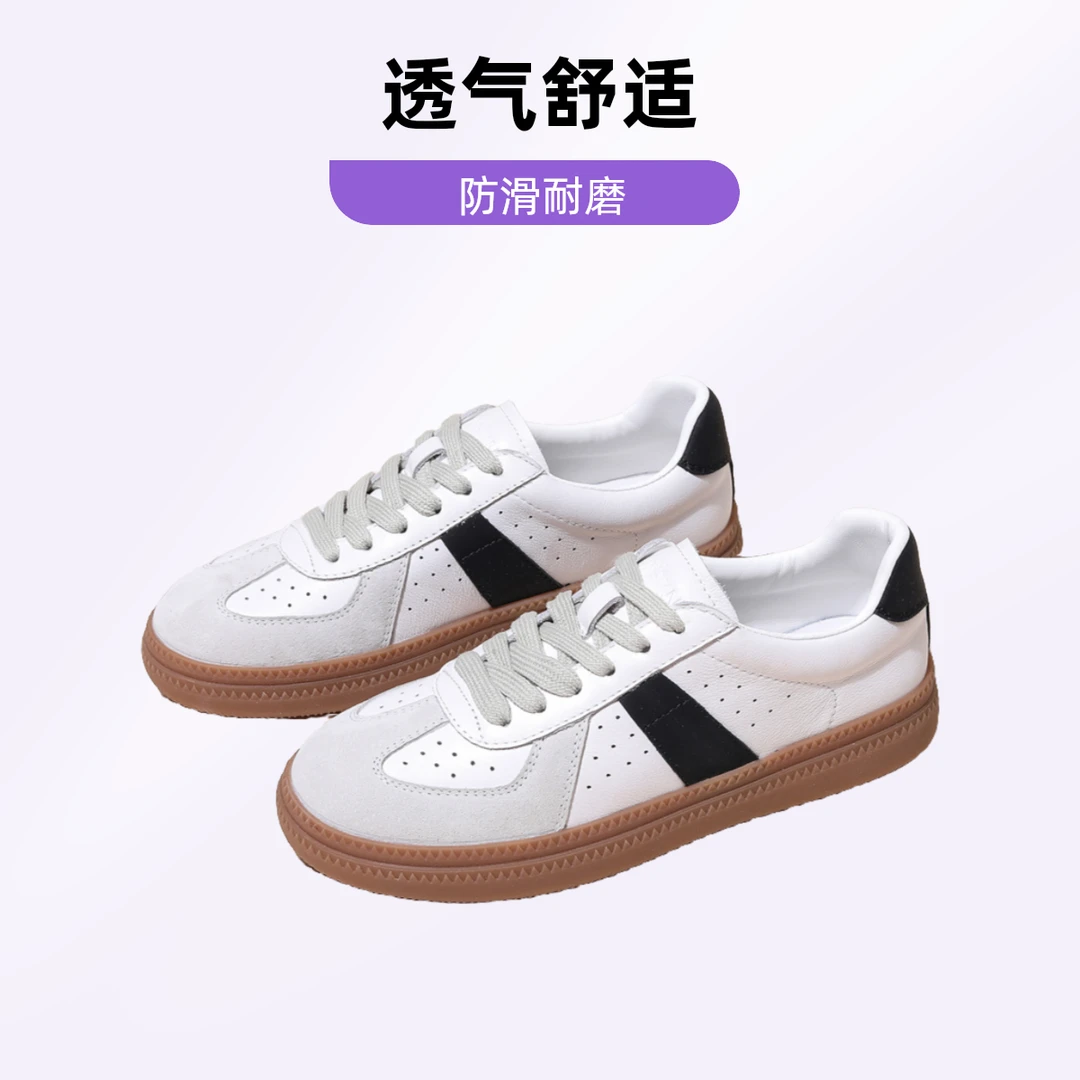 王冠女鞋情侣款2025新款鞋子时尚小白鞋平底软底运动鞋板鞋女