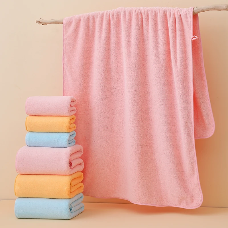 幼儿柔软浴巾家用速干加厚毛巾加大亲肤儿童毛巾