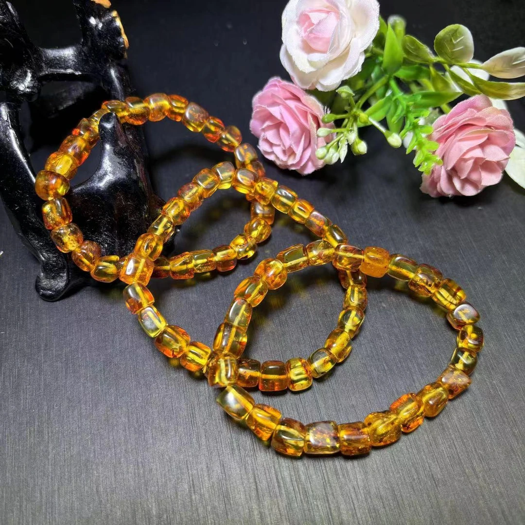 M2555【玉姐珠宝】琥珀金角花珀手串-多样性发货只发一件