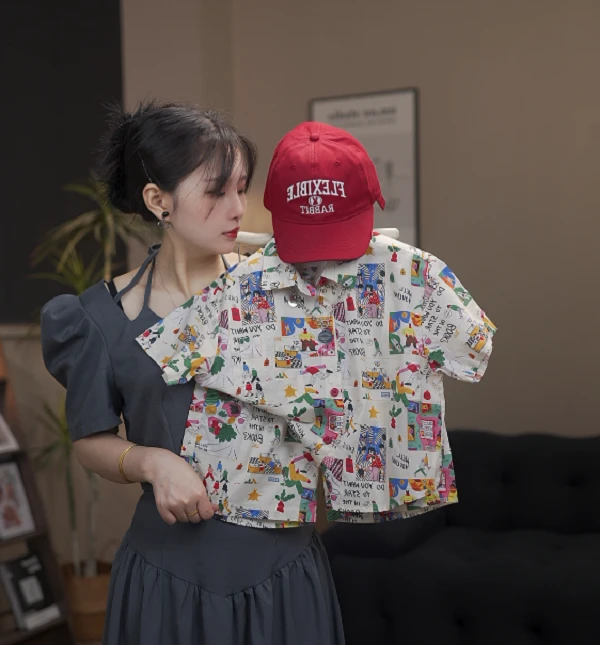 【伴幼原创】2024男童夏季时尚小众高级无袖涂鸦宽松休闲套装