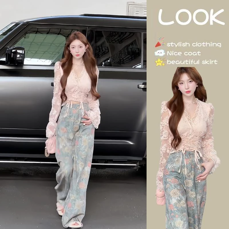 【万达撤柜】入秋穿搭一整套休闲阔腿裤时尚套装2024新款高级洋气