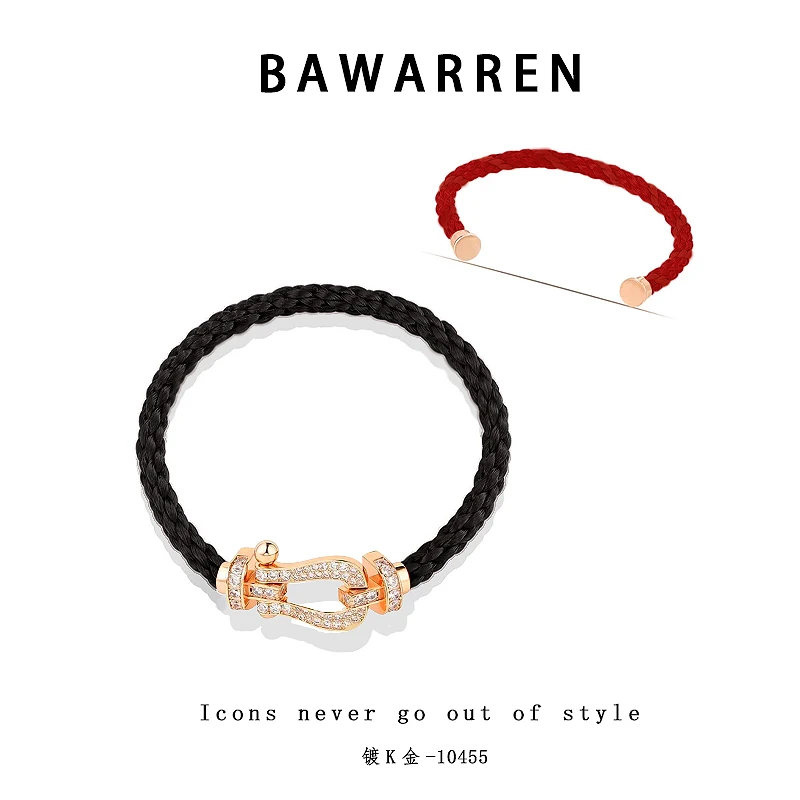 铜合金手链 【V金版本 】精工CNC 10455-马蹄手绳轻奢百搭