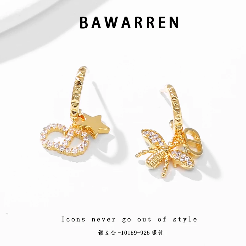 铜合金耳饰 10159-蜜蜂轻奢时尚百搭简约耳钉