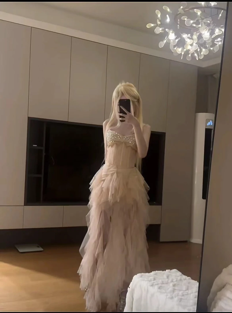 【LIANG~】Biling性感辣妹不规则小众设计吊带连衣裙纯欲夏季新款