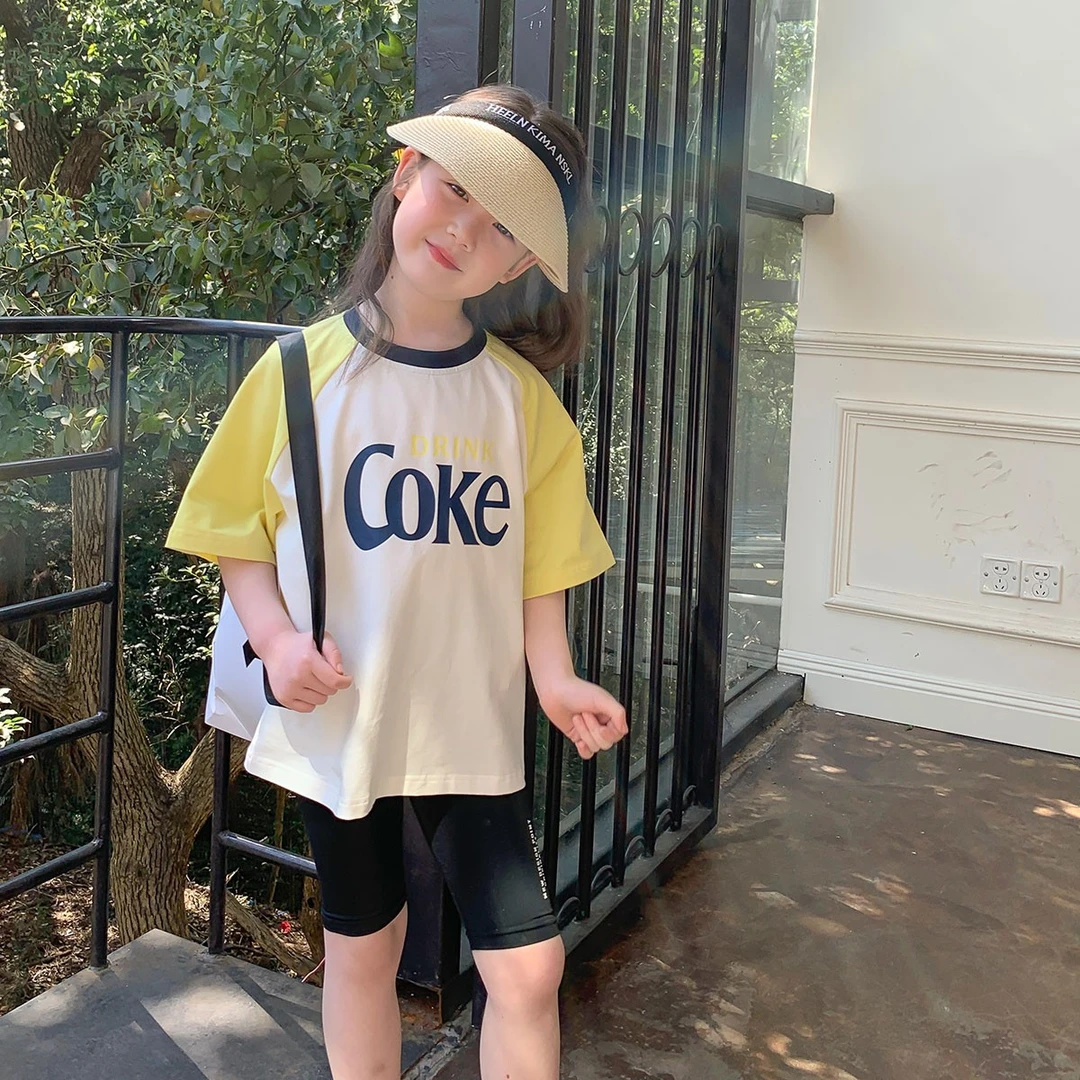 【coke 沫沫妈】女童T恤萌娃春夏穿搭新款儿童洋气上衣宝宝23XT1387