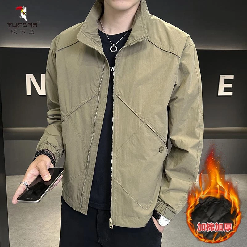 TUCANO/啄木鳥秋冬加棉立领设计款工装夹克男士外套加厚休闲上衣