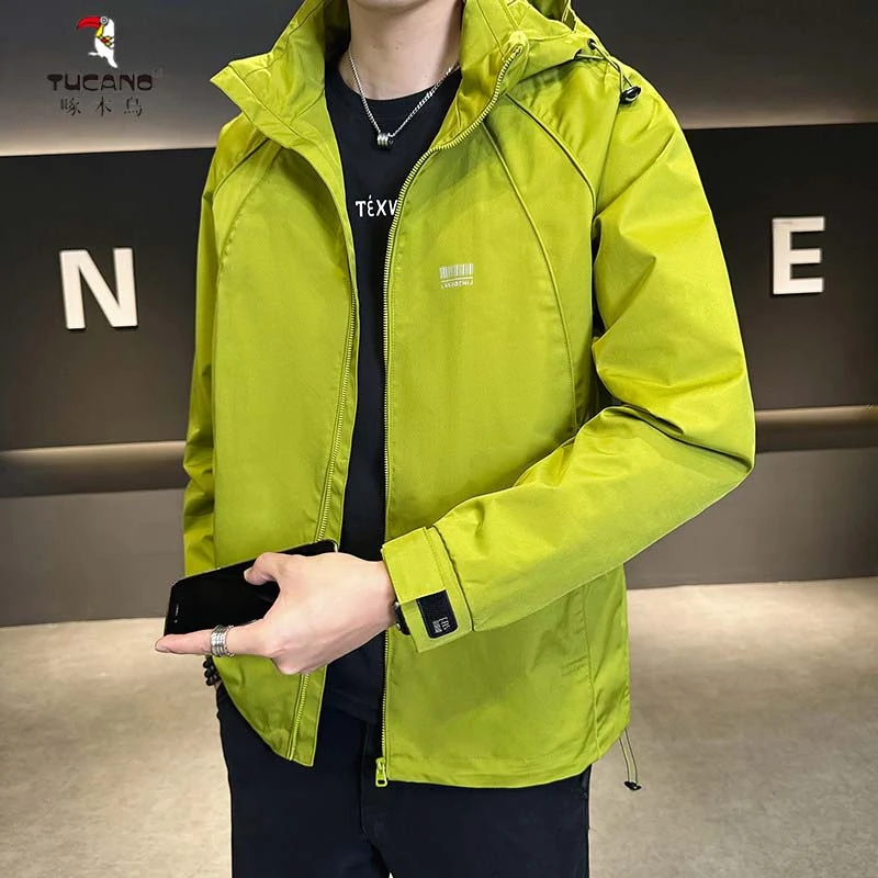TUCANO/啄木鳥秋装男士时尚可脱卸帽工装夹克外套百搭气质帅上衣