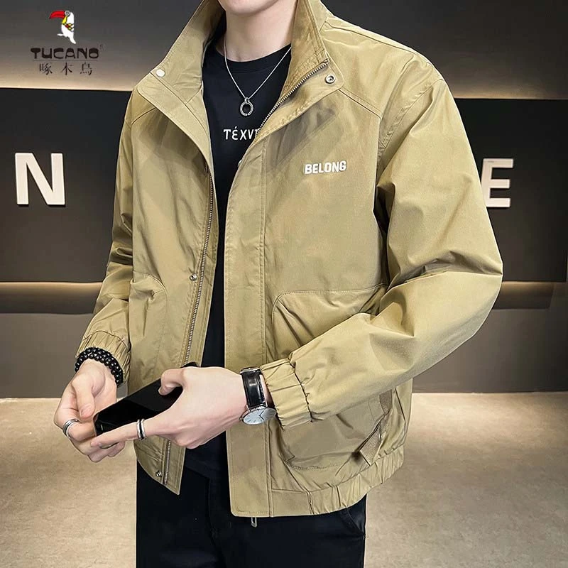 TUCANO/啄木鳥2025春秋新款夹克男修身立领外套刺绣时尚帅气上衣