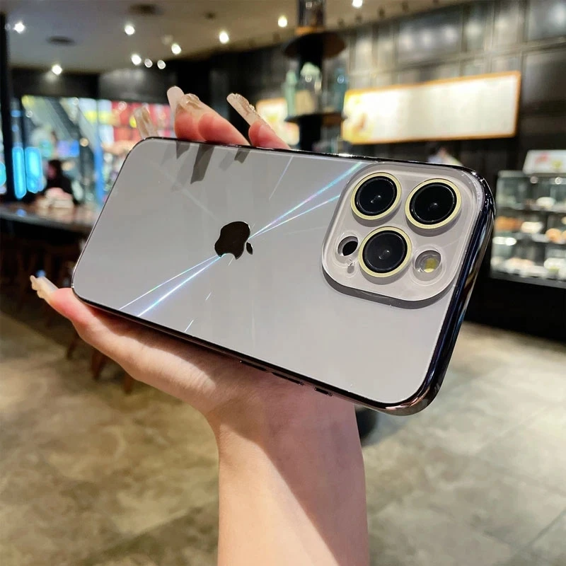 适用于苹果16/15/13极光自带镜头膜iphone15promax全包防摔手机壳