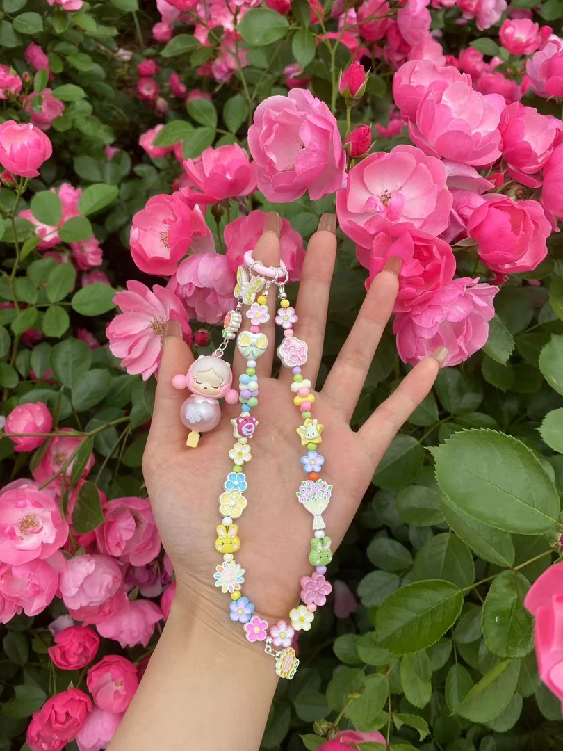 01-50手工DIY串珠配件亚克力合金手绘车挂手机链手链