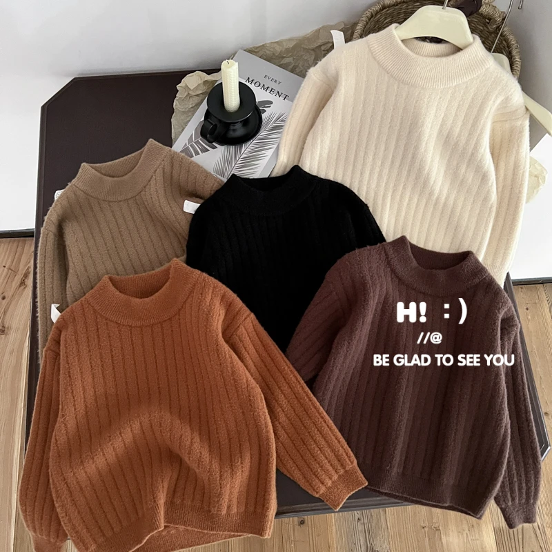 【现货】郝叔童品秋冬新款2025男童加厚圆领毛衣时尚洋气潮流GD4327