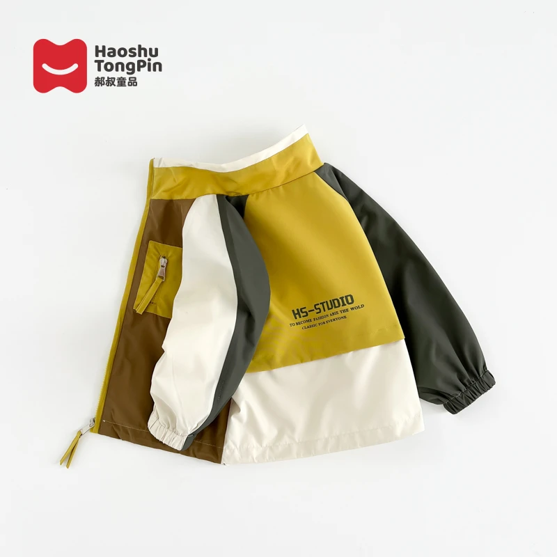 郝叔童品秋装新款时尚帅气休闲外套2024潮流个性男宝宝外套HJ4309