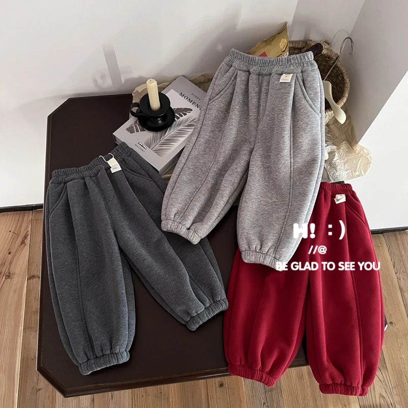 郝叔童品秋冬新款网红男童针织裤2024时尚洋气潮流男宝宝HI4418