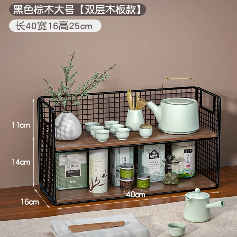 餐桌杯子收纳置物架饮料零食收纳神器客厅茶水杯子多层整理架桌面