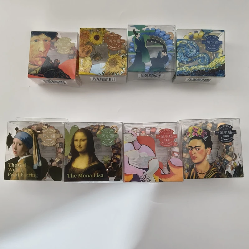 艺术联名手工编织钥匙扣发圈发饰配饰扎马尾头绳头饰高弹力皮筋