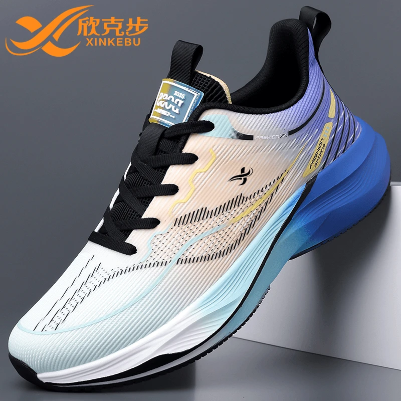 欣克步男鞋2024男士新款网面休闲运动鞋学生潮流防滑跑步鞋老爹鞋