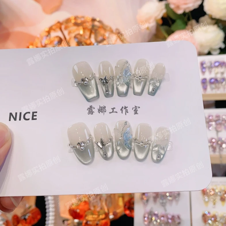 【清澜】手工穿戴甲指甲贴光疗甲美甲贴