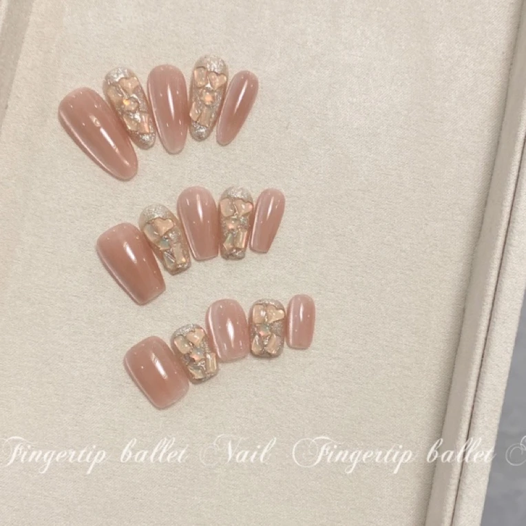 【悸动】手工穿戴甲秋冬显白指甲贴光疗甲美甲贴片