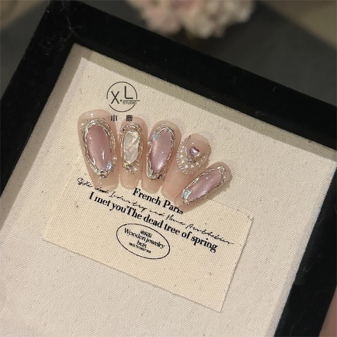 【索马里海】手工穿戴甲巴洛克风气质显白光疗甲