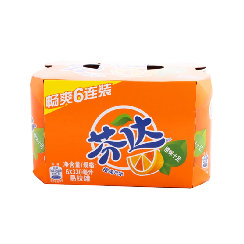 芬达6连包听装橙味330ml*6