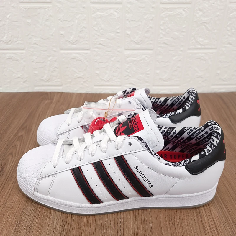 正品Adidas阿迪达斯三叶草SUPERSTAR男贝壳头低帮休闲板鞋FW6593