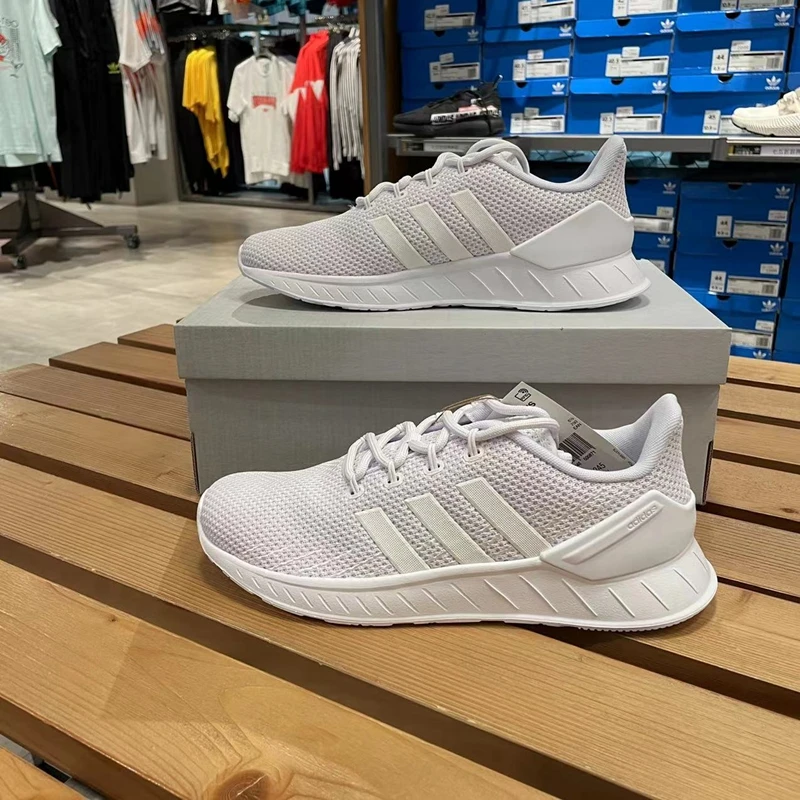正品Adidas阿迪达斯 Neo 男款轻便低帮透气网面运动跑步鞋 H01179