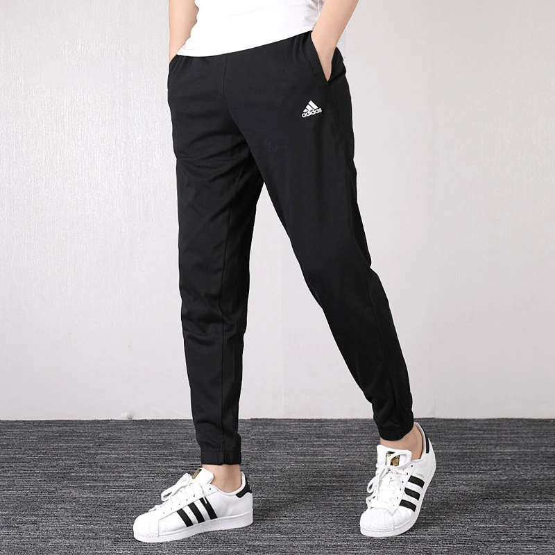 正品Adidas阿迪达斯男款运动休闲舒适透气跑步收口针织长裤B47218