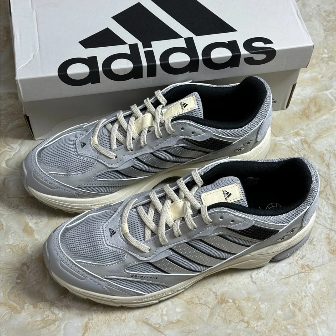 Adidas Spiritain2000 轻便休闲低帮跑步鞋 男女同款 银灰ID5411