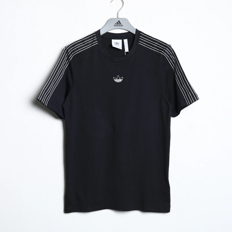 正品Adidas阿迪达斯男女夏三条杠圆领时尚百搭运动休闲短袖GN2417