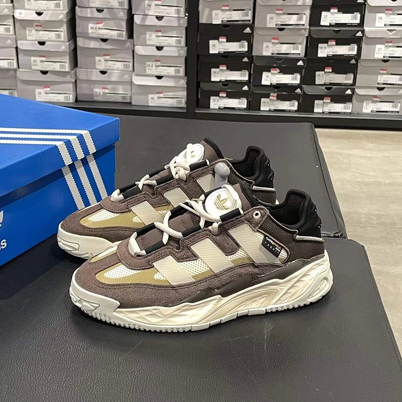 adidas三叶草男女鞋NITEBALL经典舒适复古运动休闲老爹鞋GX4726