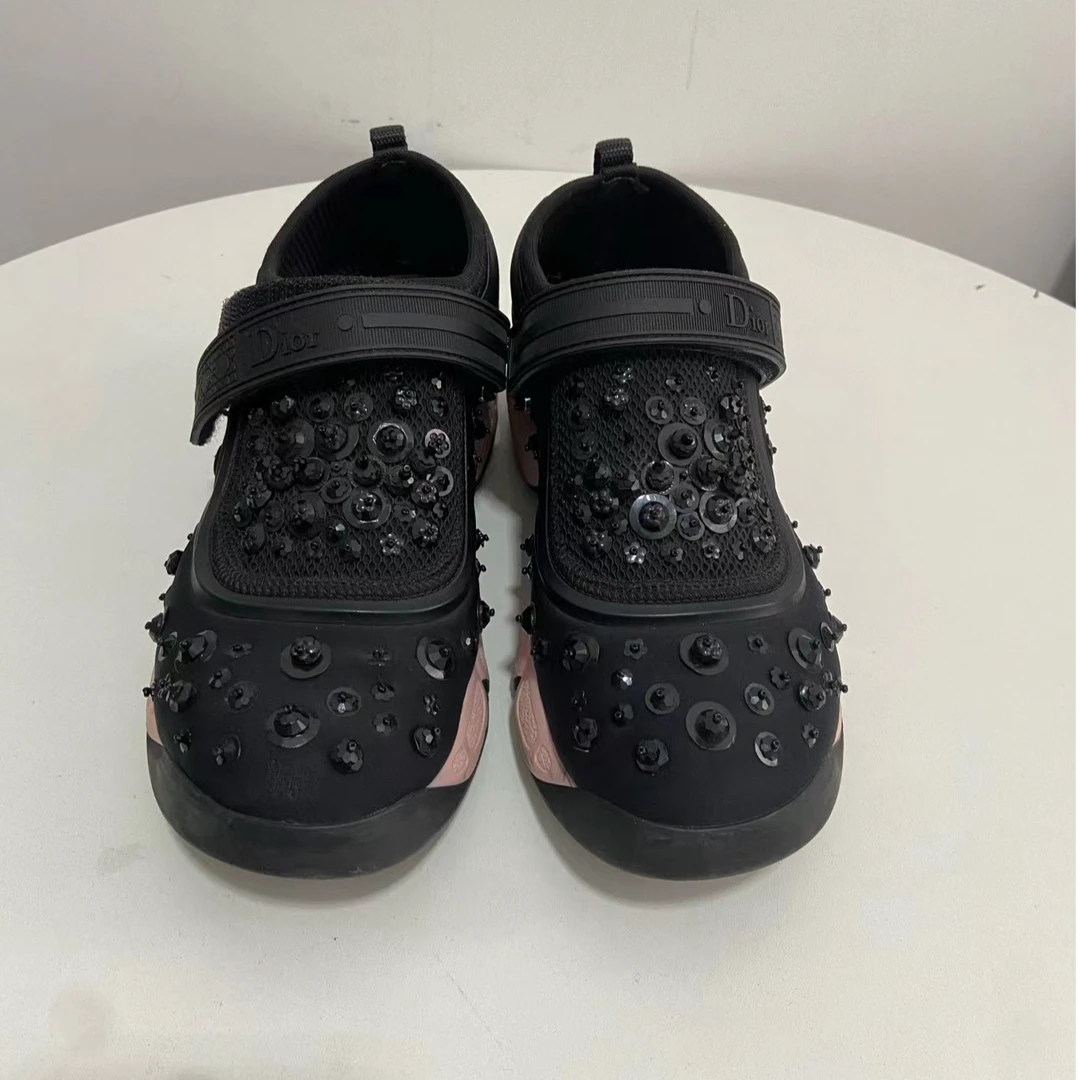 97新/DIRO/迪奥/葡萄籽奢潮/满钻黑色运动鞋
