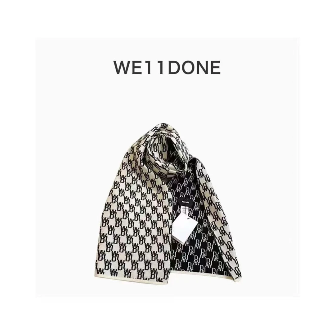 全新/We11done/葡萄籽奢潮/黑白百搭围巾